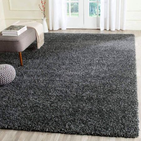 Elegant grey Shaggy Living Carpet